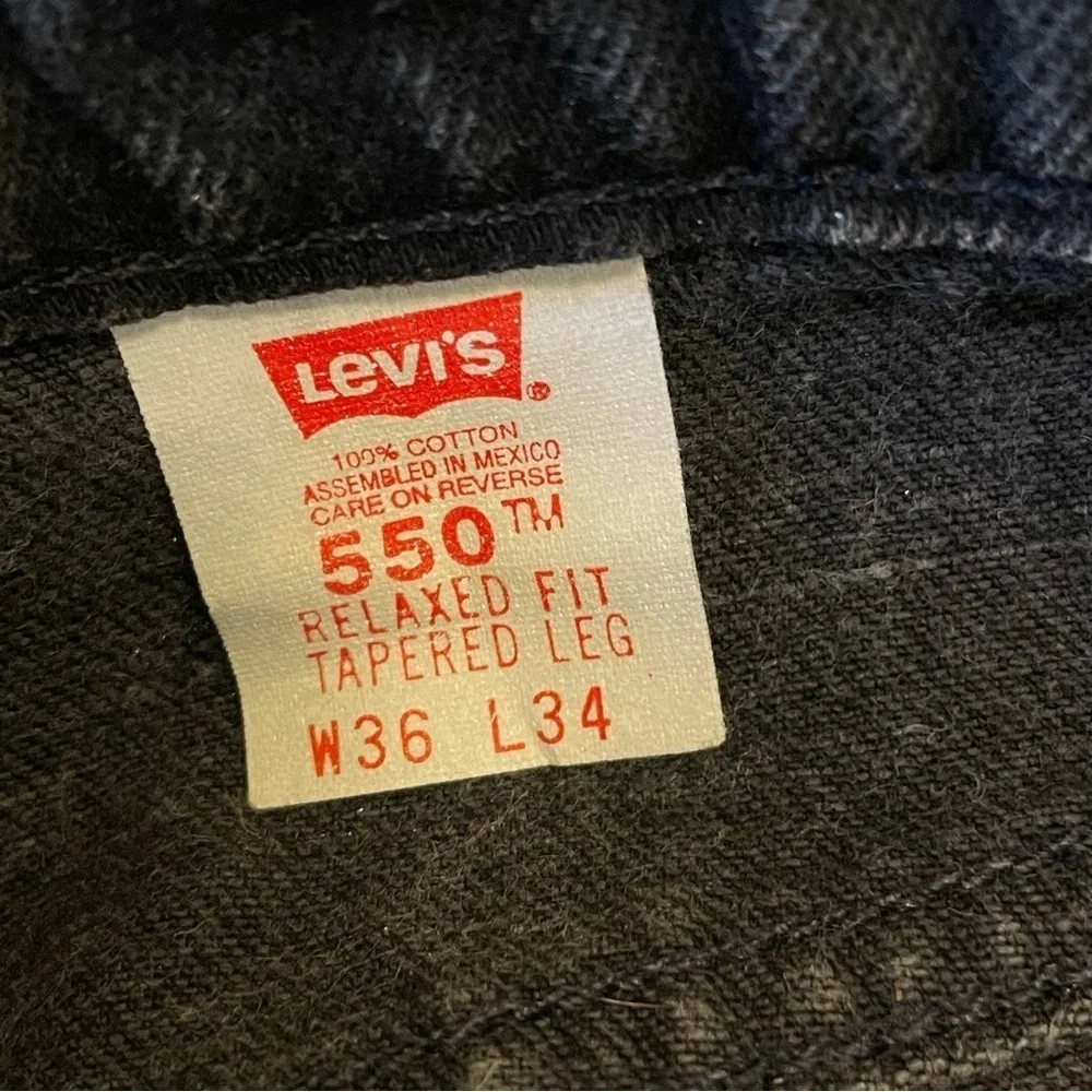 Vintage 90s Levi’s Orange Tab 550 Black Denim Jeans